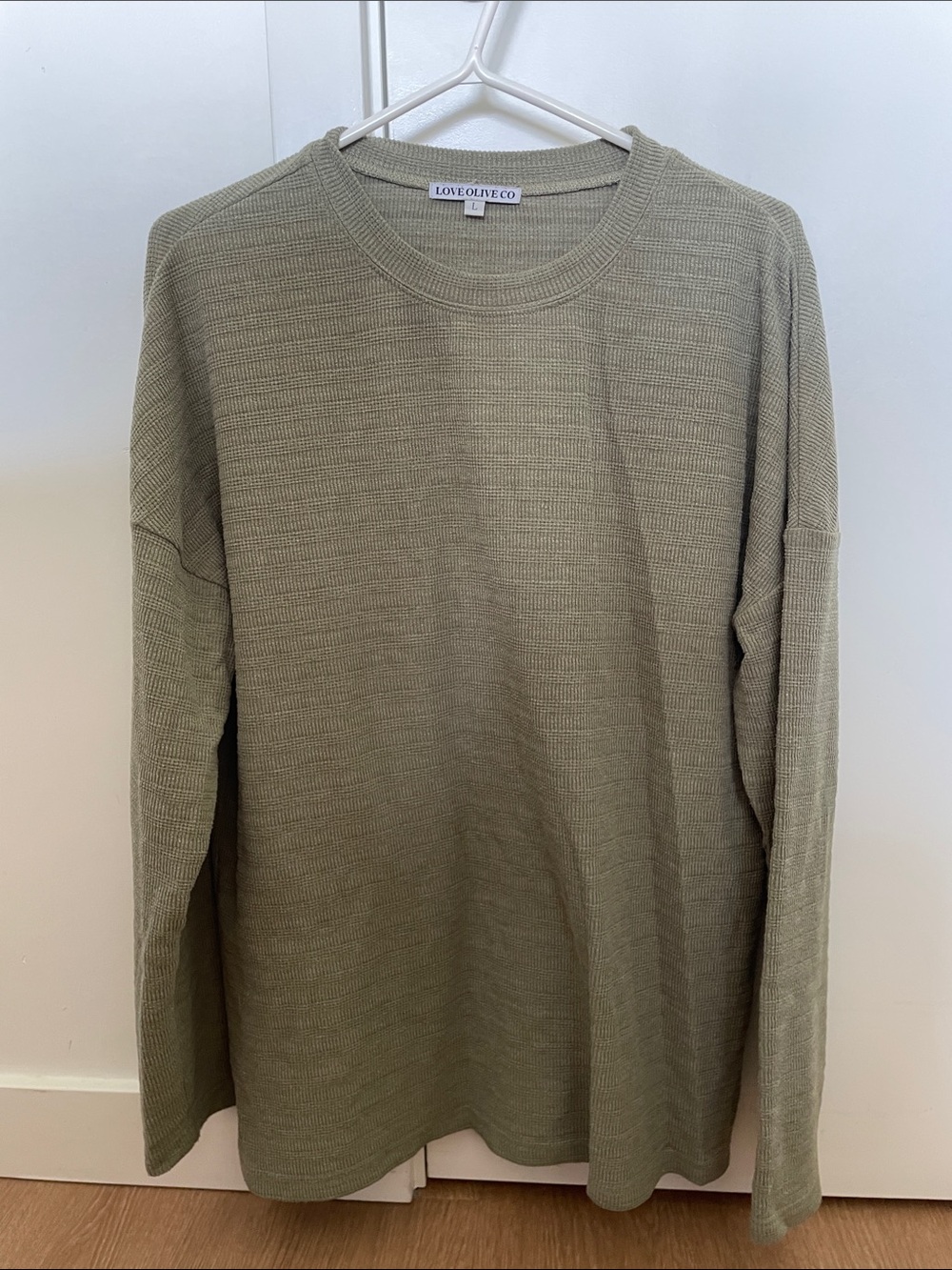 💫Sage Green Ribbed Long Sleeve Large